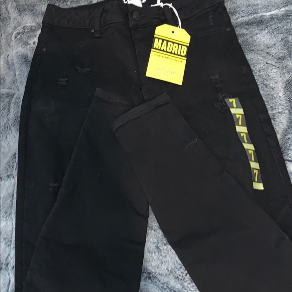 Black high rise jeans